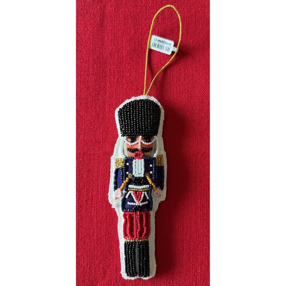 Crate&Barrel Other - NWT Crate & Barrel Beaded Nutcracker Christmas Tree Ornament